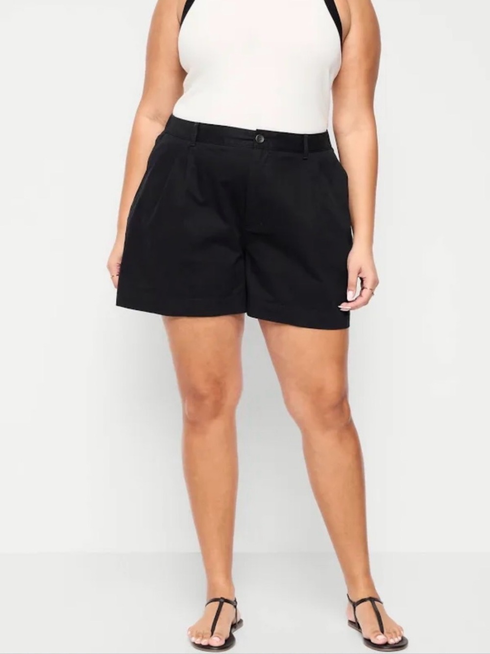 Old Navy Black High-Waist OG Chino Shorts